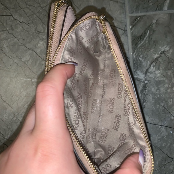 Authentic double zip MK wristlet - Picture 3 of 7